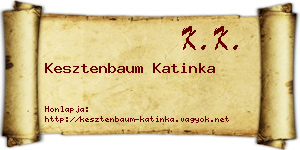 Kesztenbaum Katinka névjegykártya